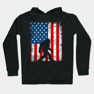 Bigfoot American Flag Sasquatch Hoodie